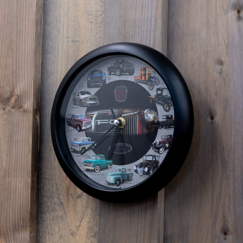Mark Feldstein & Associates Mark Feldstein History of Ford Trucks Model T - F150 Sound Wall Clock, 8 Inch - Image 2